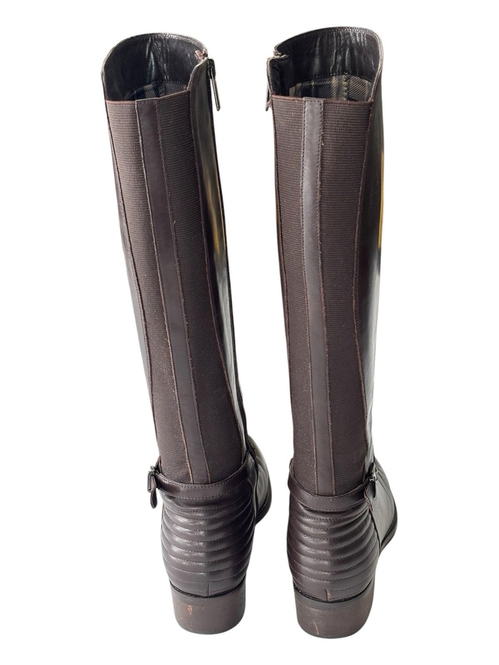 Aquatalia by Marvin K brown leather riding boot knee high made in Italy | 8.5 - Picture 6 of 14